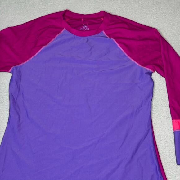 prAna Women's Lorelei Long Sleeve Sun Top Rash Guard Pink and Purple - Large - Picture 3 of 9
